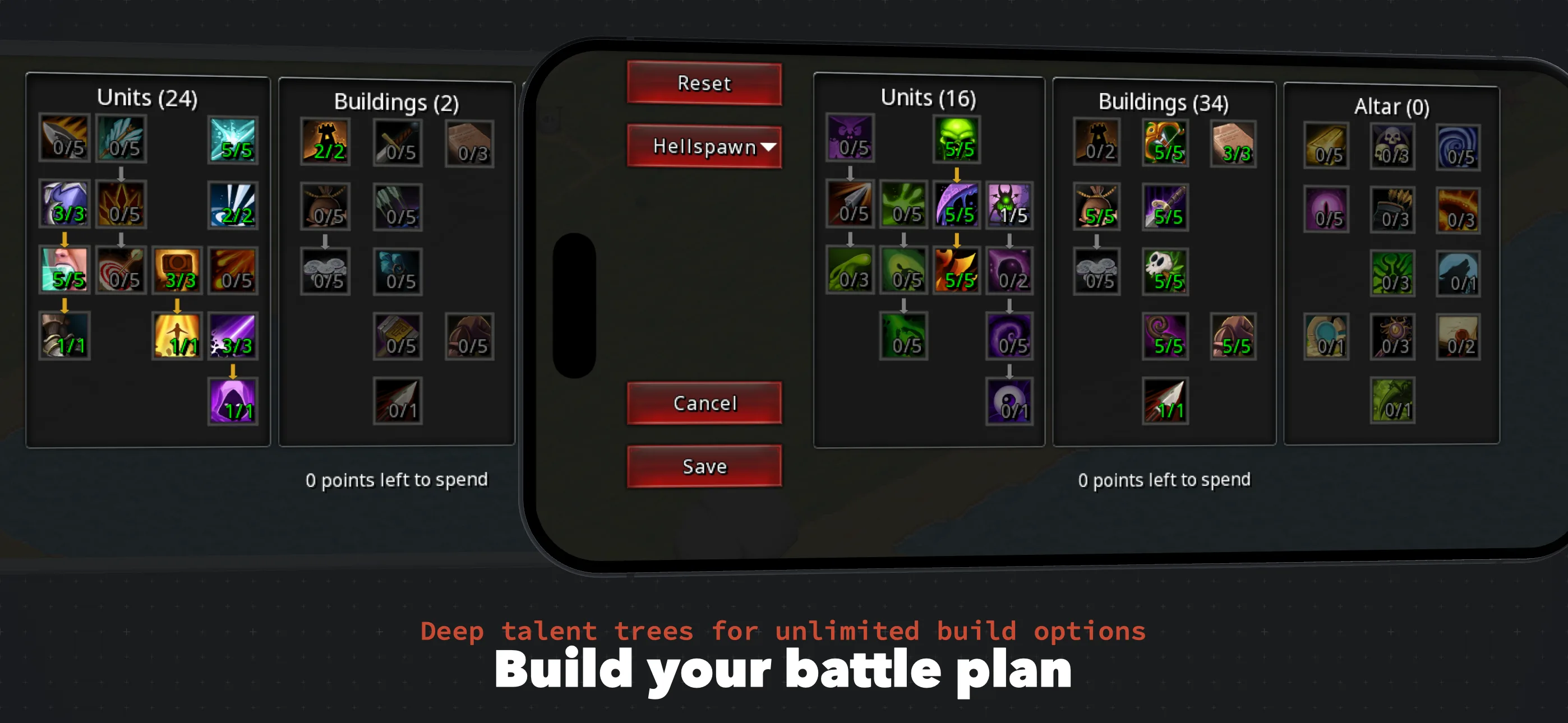 Burg Battle - Deep talent trees for unlimited build options