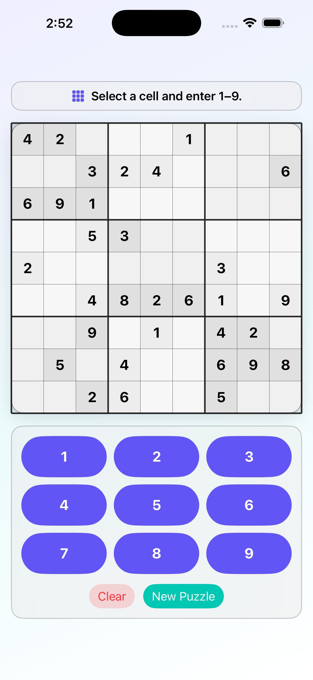 Kazuwa Sudoku screenshot