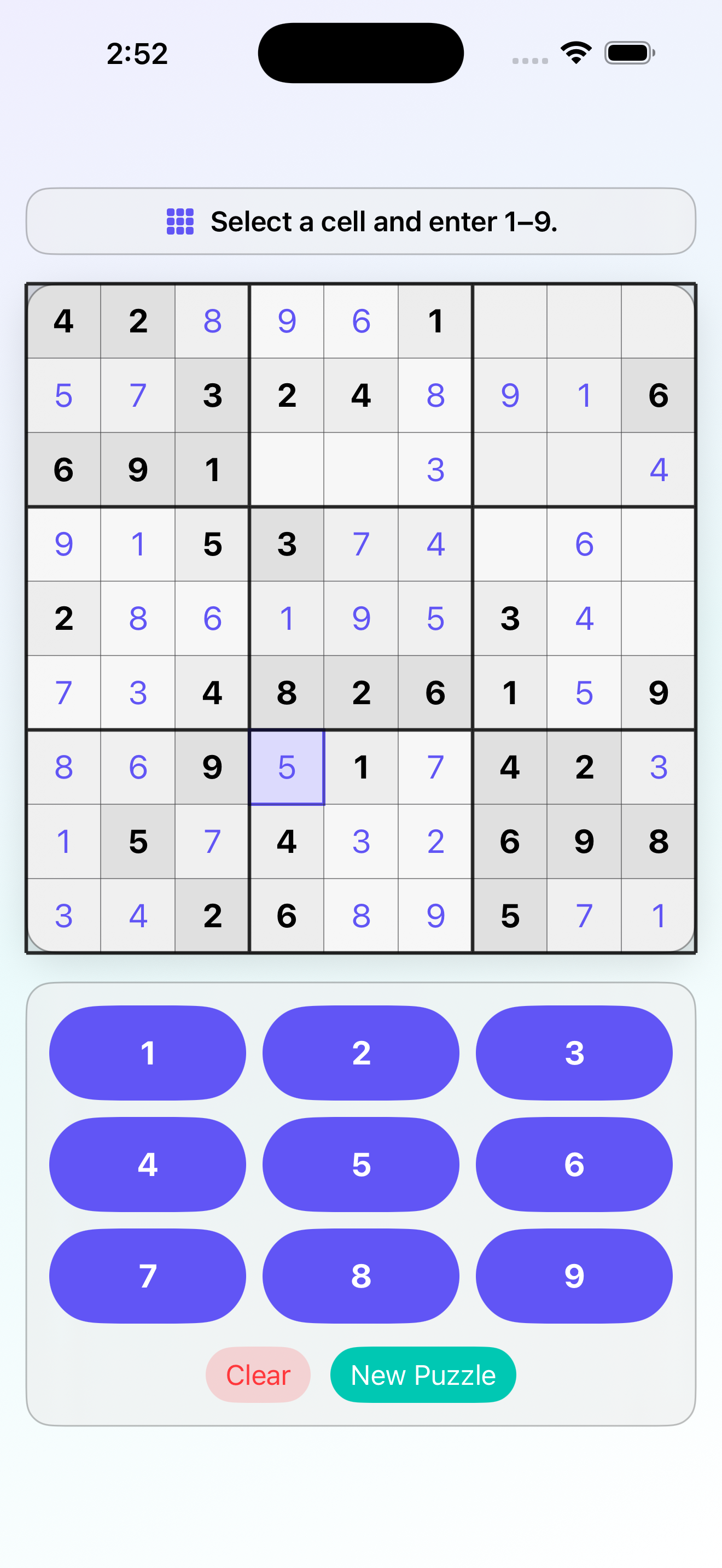 Kazuwa Sudoku screenshot