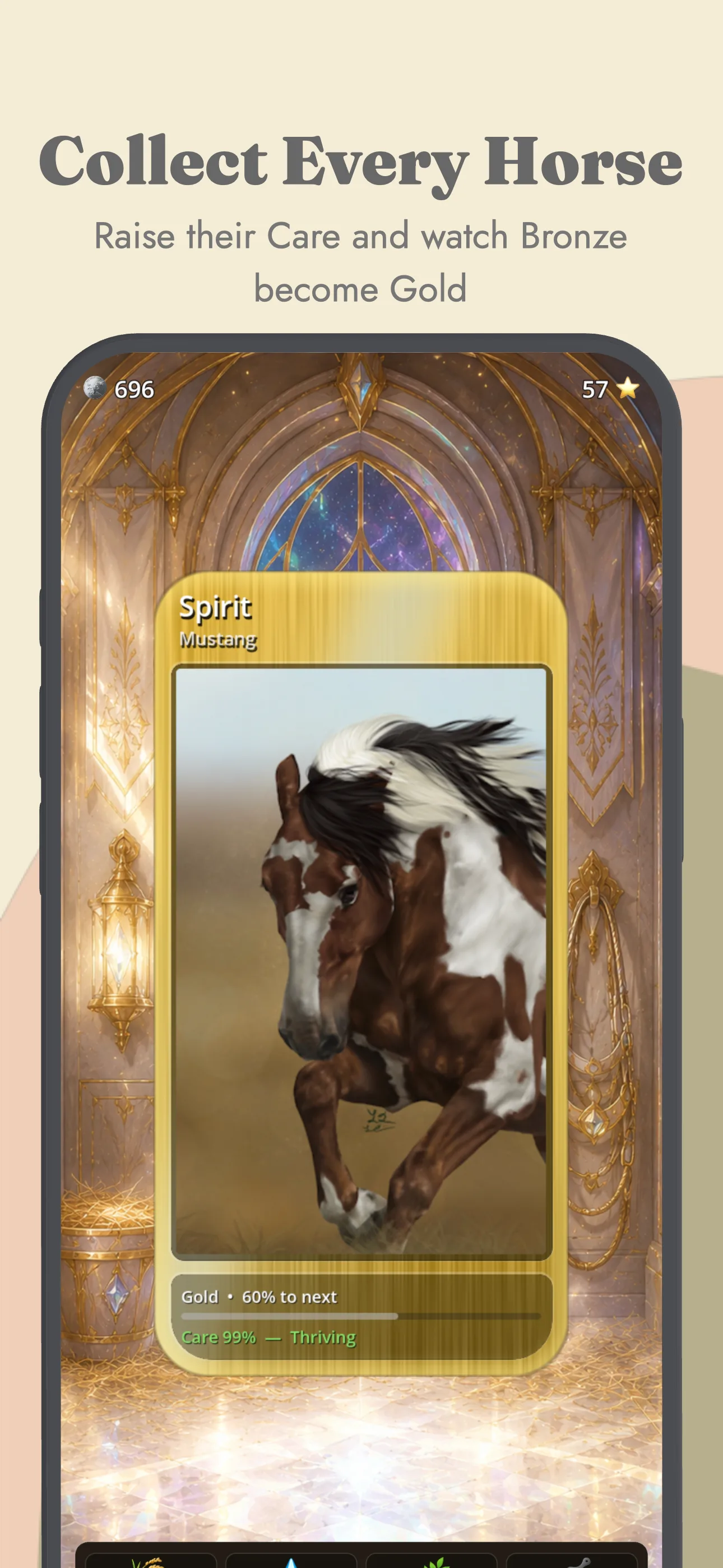 Stable Keeper - Collect every horse as its own card, from Bronze to Gold