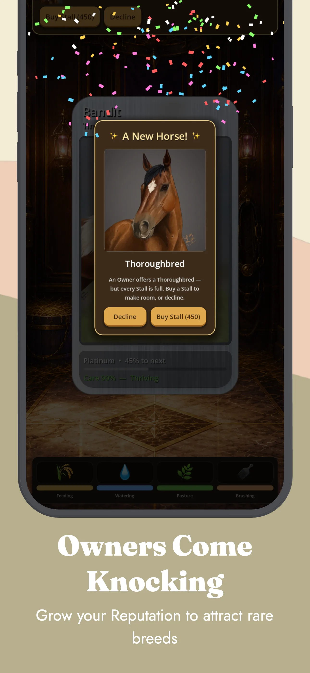Stable Keeper - Owners come knocking with new horses as your reputation grows